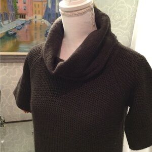 PRICE DROP! Brown Cowl Neck Mini Sweaterdress with Pockets